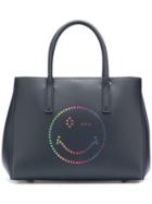 Anya Hindmarch Ebury Rainbow Wink Small Tote - Blue