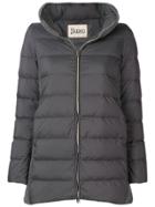 Herno Cable Knit Padded Coat - Grey