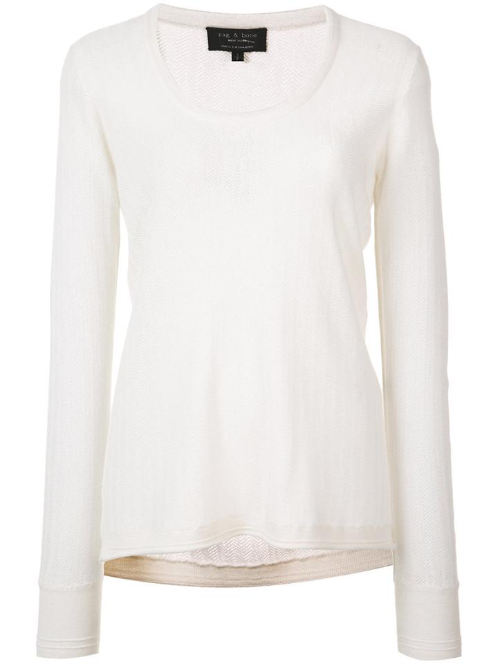 Rag & Bone (ivory) Estelle Crewneck Knitted Top, Women's, Size: Xs, Cashmere