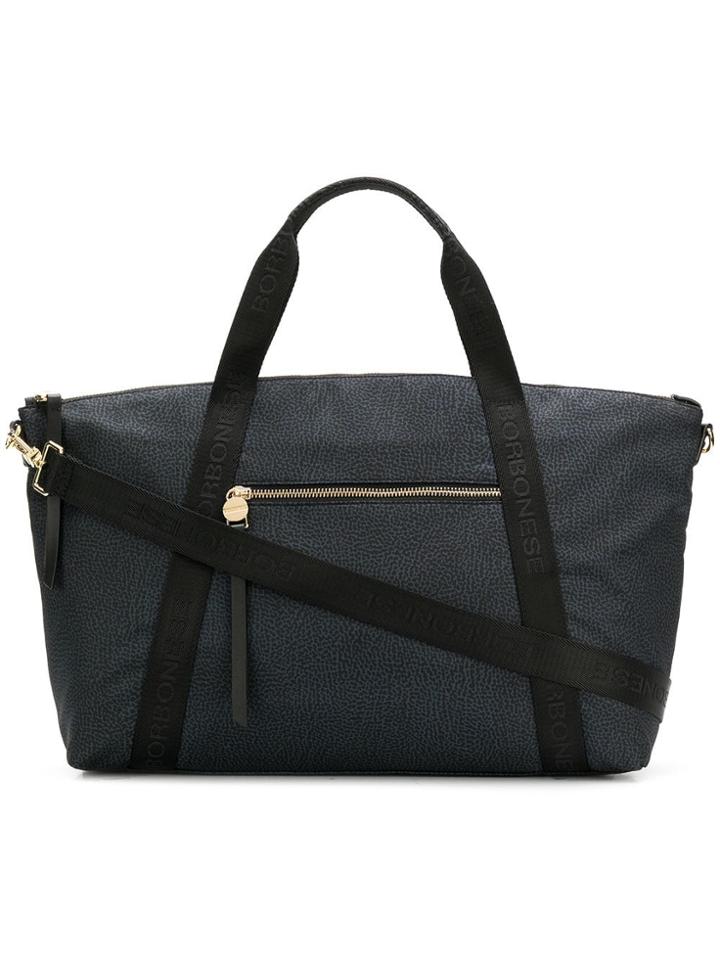 Borbonese Logo Tote Bag - Black