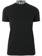 Versus - Branded Neck T-shirt - Women - Cotton/polyamide/polyester/spandex/elastane - S, Black, Cotton/polyamide/polyester/spandex/elastane