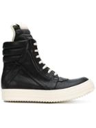 Rick Owens Lace Up Bootie Trainers - Black