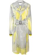 Maison Margiela Sheer Fringe Trim Trench Coat - Metallic