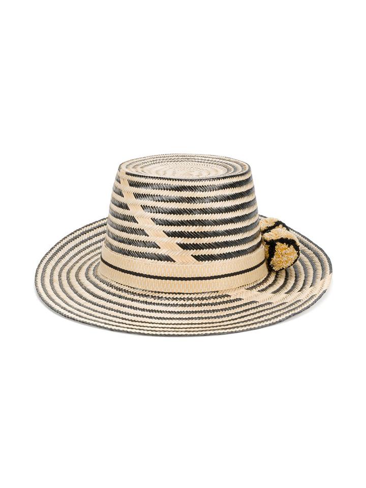 Yosuzi - Aliana Hat - Women - Straw - One Size, Nude/neutrals, Straw