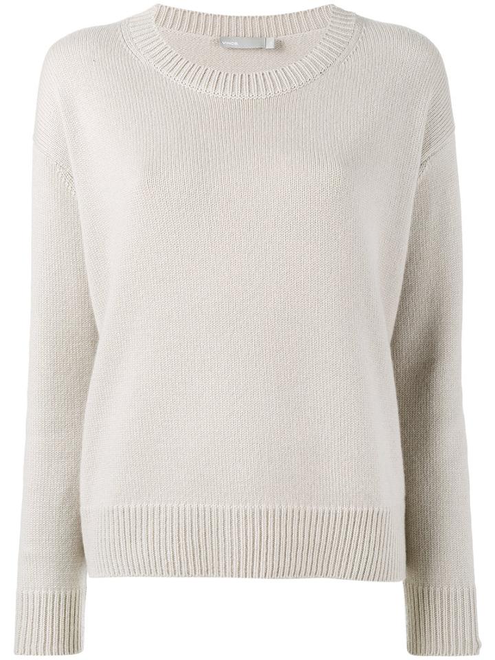 Vince Crew Neck Sweater, Women's, Size: Medium, Nude/neutrals, Cashmere