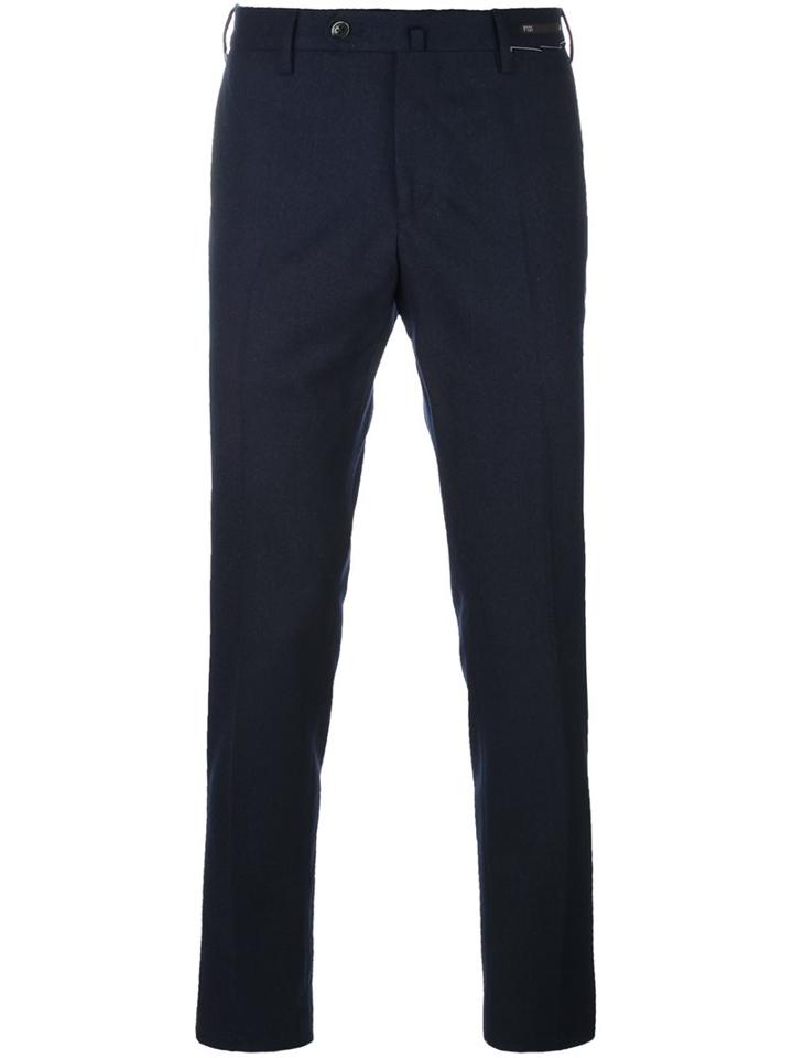 Pt01 Tailored Trousers, Men's, Size: 54, Blue, Spandex/elastane/virgin Wool