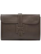 Hermès Vintage Jige Clutch Bag - Brown