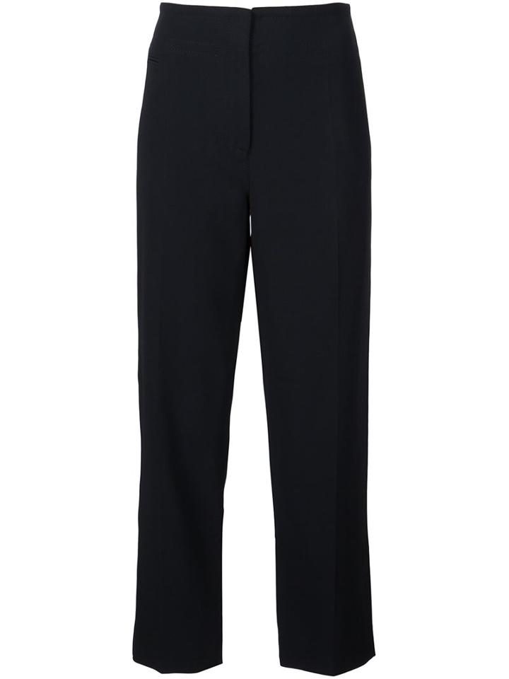Victor Alfaro Cropped Trousers, Women's, Size: 10, Black, Spandex/elastane/viscose