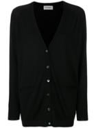 John Smedley Oversized Button Up Cardigan - Black