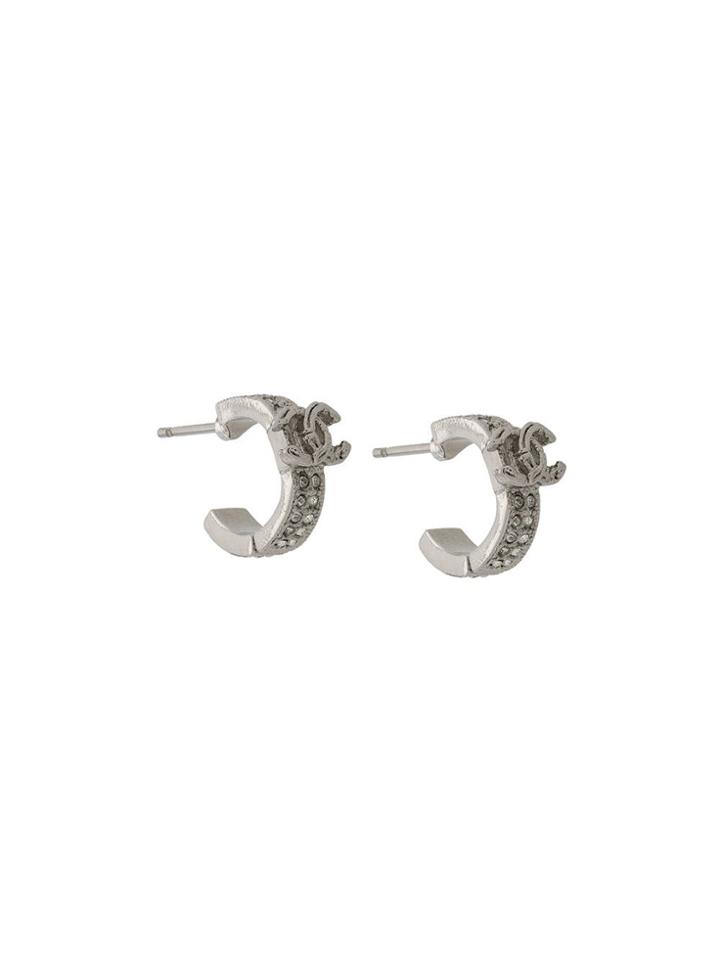 Chanel Vintage Chanel Vintage 130242 Silver And Strass Metal (other)
