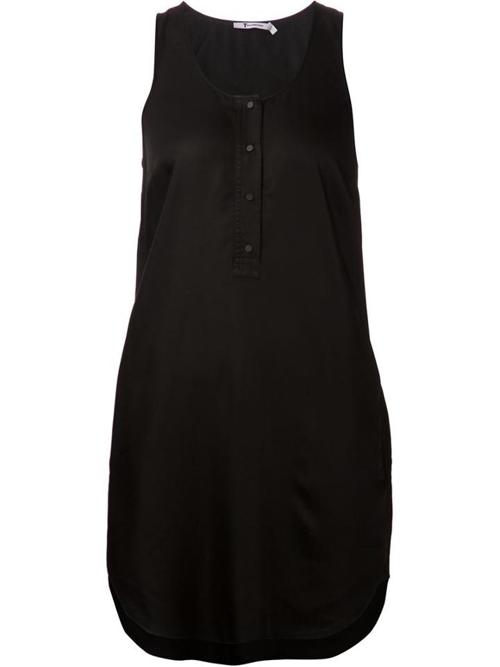 T By Alexander Wang Short Tank Dress, Women's, Size: 4, Black, Cupro/modal