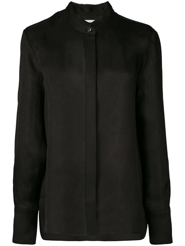 Partow Band Collar Shirt - Black