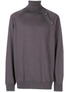 Lanvin Roll Neck Side Button Sweater - Pink & Purple