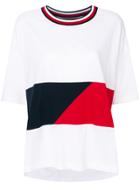 Tommy Hilfiger Colour Block Oversized T-shirt - White