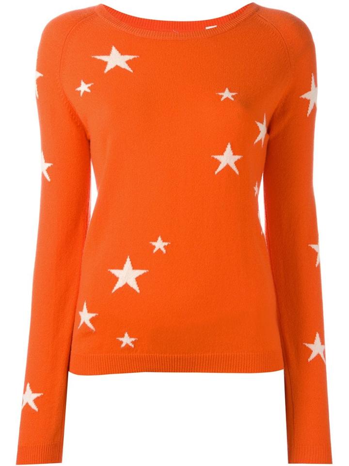 Chinti & Parker Cashmere Star Jumper - Yellow & Orange