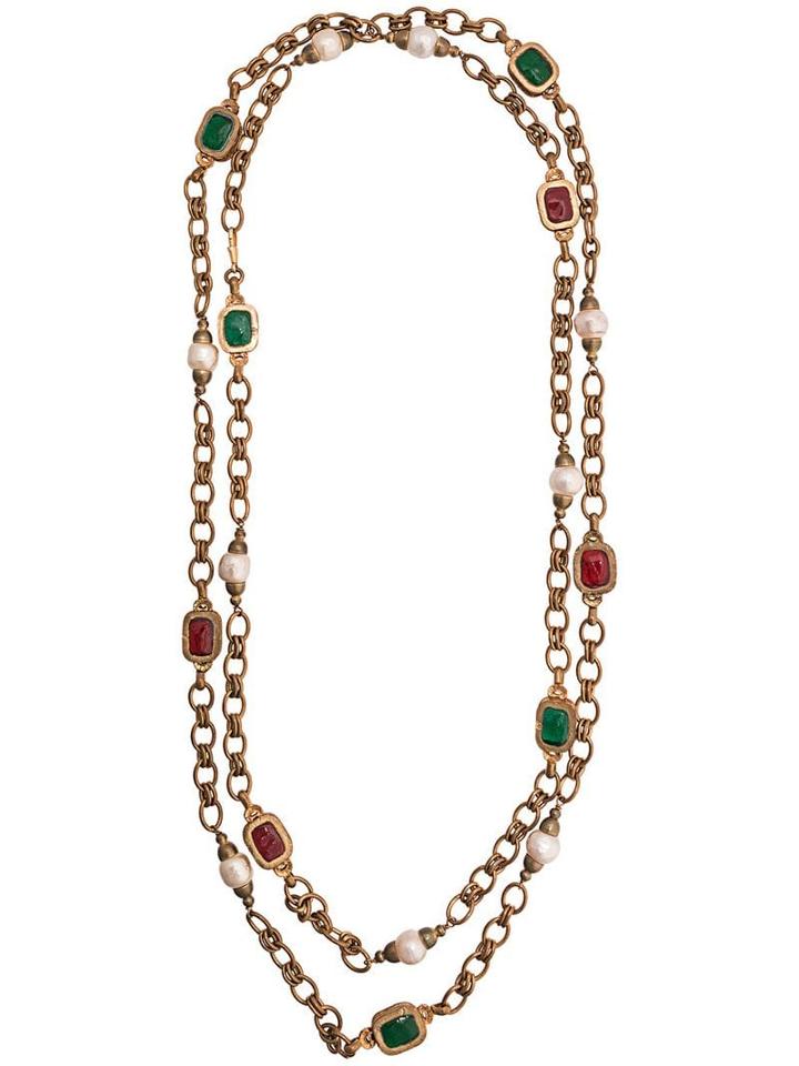 Chanel Pre-owned Stone Necklace - Gold