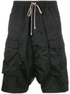 Rick Owens Drop-crotch Shorts, Men's, Size: 50, Black, Polyester