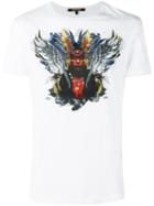 Roberto Cavalli Indian Print T-shirt, Men's, Size: Large, White, Cotton