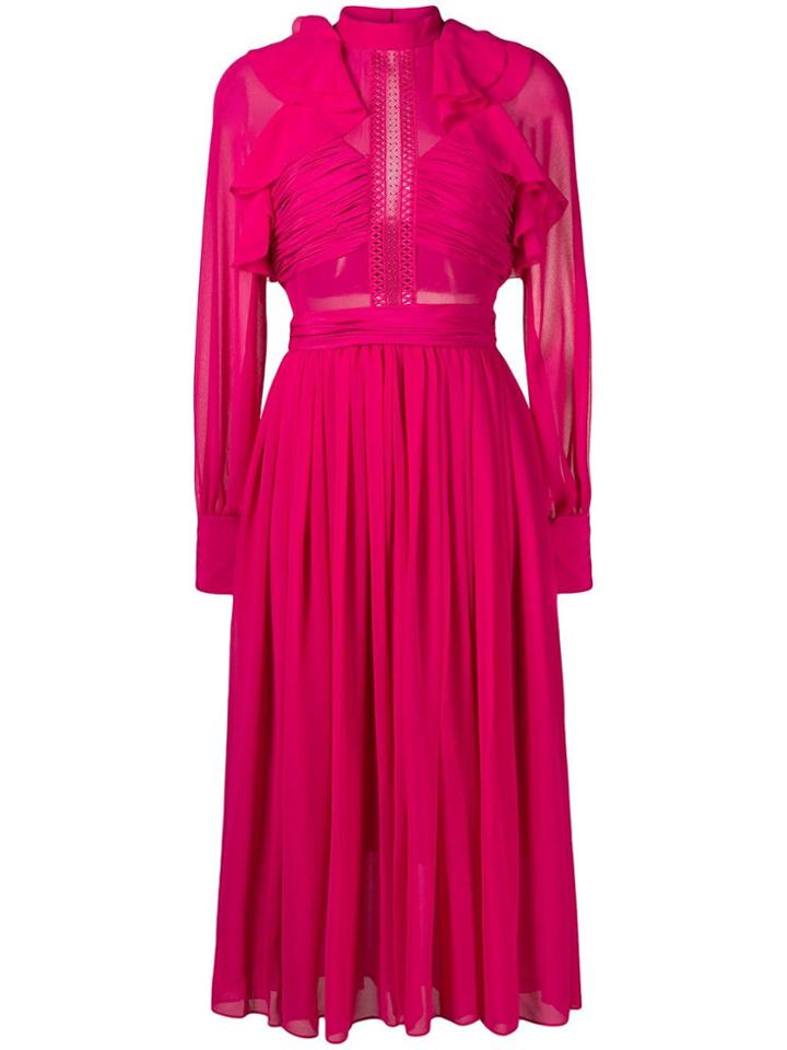 Self-portrait Bell Sleeve Dress - Pink