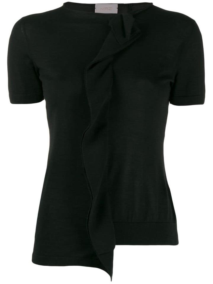 Mrz Ruffle Detail Top - Black