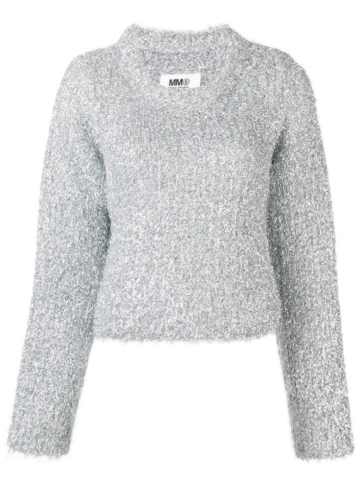 Mm6 Maison Margiela 'metal Shavings' Sweater - Metallic