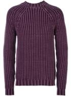 Tod's Ribbed Mock Neck Jumper, Men's, Size: Xs, Pink/purple, Merino