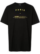 Raf Simons Paris Short Sleeved T-shirt - Black / Yellow