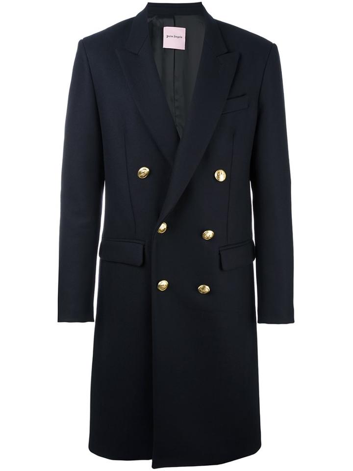 Palm Angels Double Breasted Midi Coat