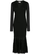 Fuzzi Knitted Midi Dress - Black