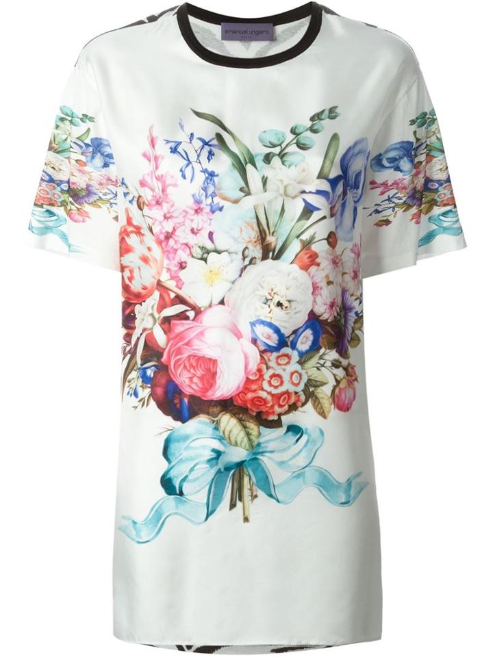 Emanuel Ungaro Floral And Zebra Print Top