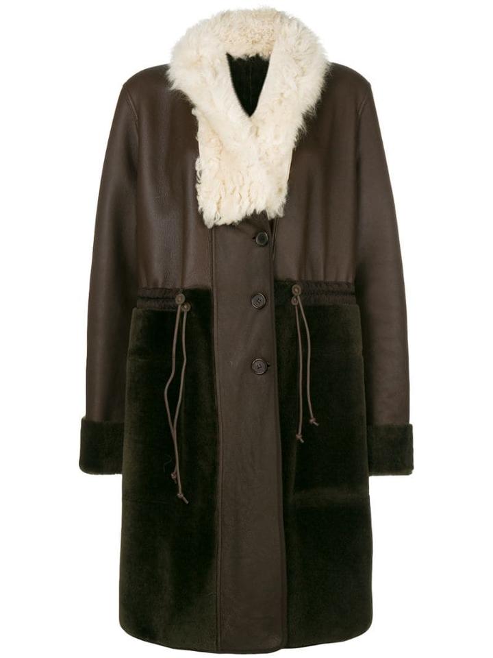 Chloé Reversible Oversized Lambskin Coat - Brown