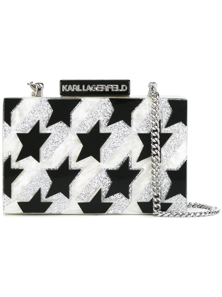 Karl Lagerfeld 'startooth' Clutch, Women's, Grey