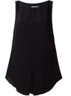 Dondup Hisa Top, Women's, Size: 38, Blue, Silk/cupro/viscose/spandex/elastane