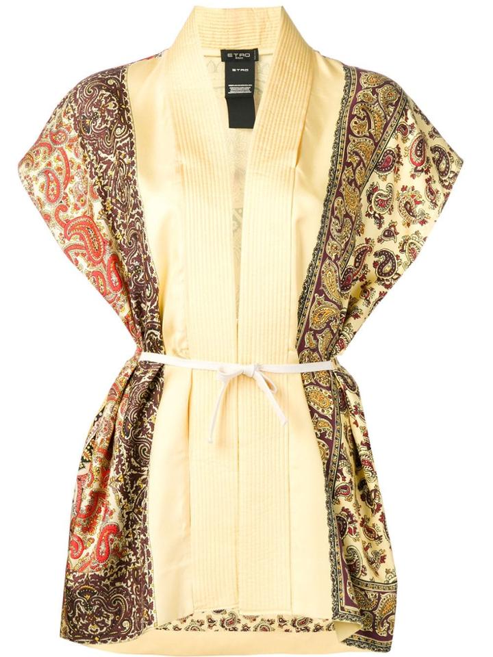 Etro Paisley Embroidered Waistcoat - Yellow