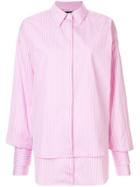 Rokh Pinstriped Shirt - Pink
