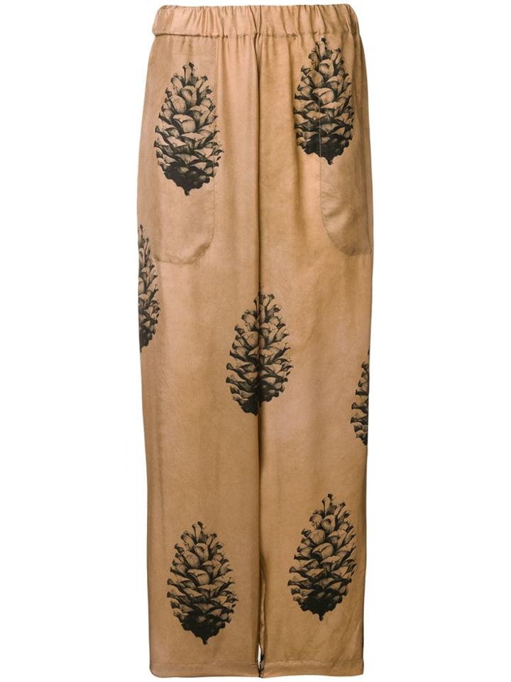 Uma Wang Pine Cone Printed Trousers - Pink