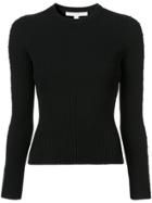 Jonathan Simkhai Cut Out Sleeve Ribbed Sweater - Black