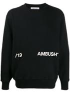 Ambush Relaxed-fit Logo Print Sweatshirt - Black