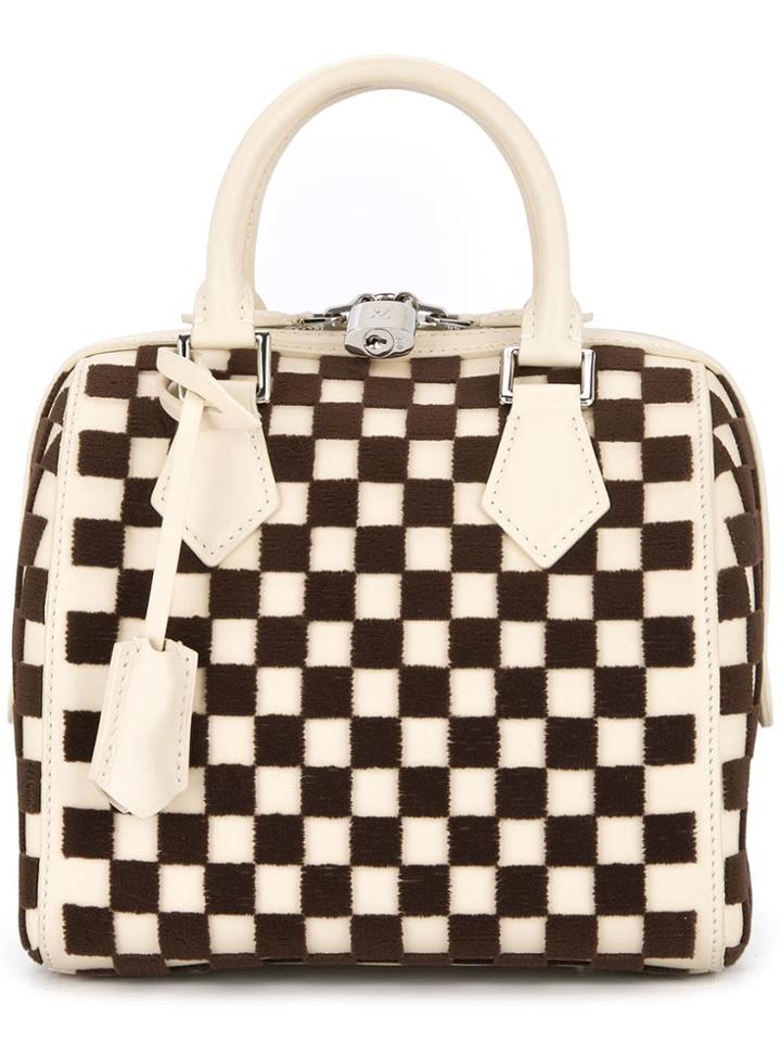 Louis Vuitton Vintage Speedy Cube Pm Tote - White