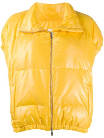Alysi Short Sleeve Puffer Jacket - Yellow