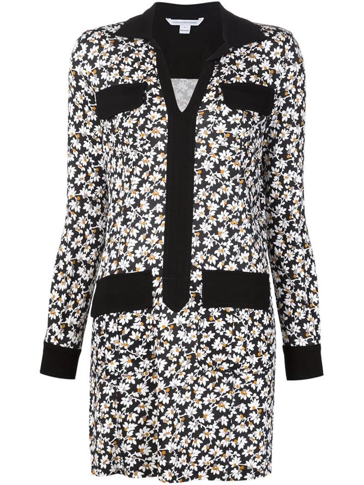 Diane Von Furstenberg Floral Print Shirt Dress