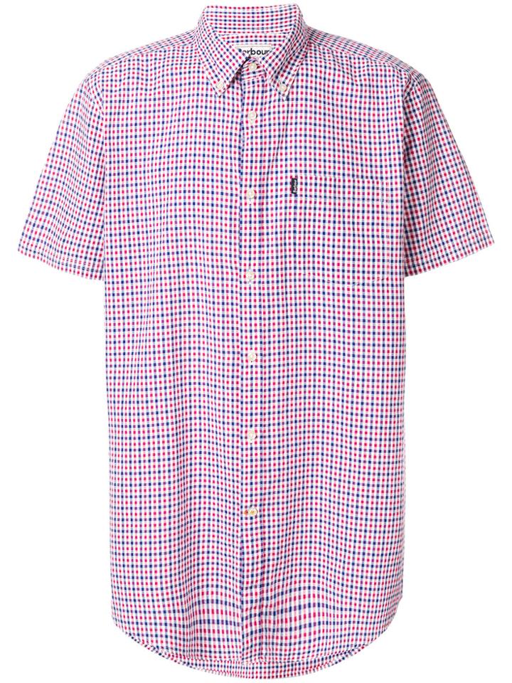 Barbour Short Sleeved Gingham Check Shirt - Blue