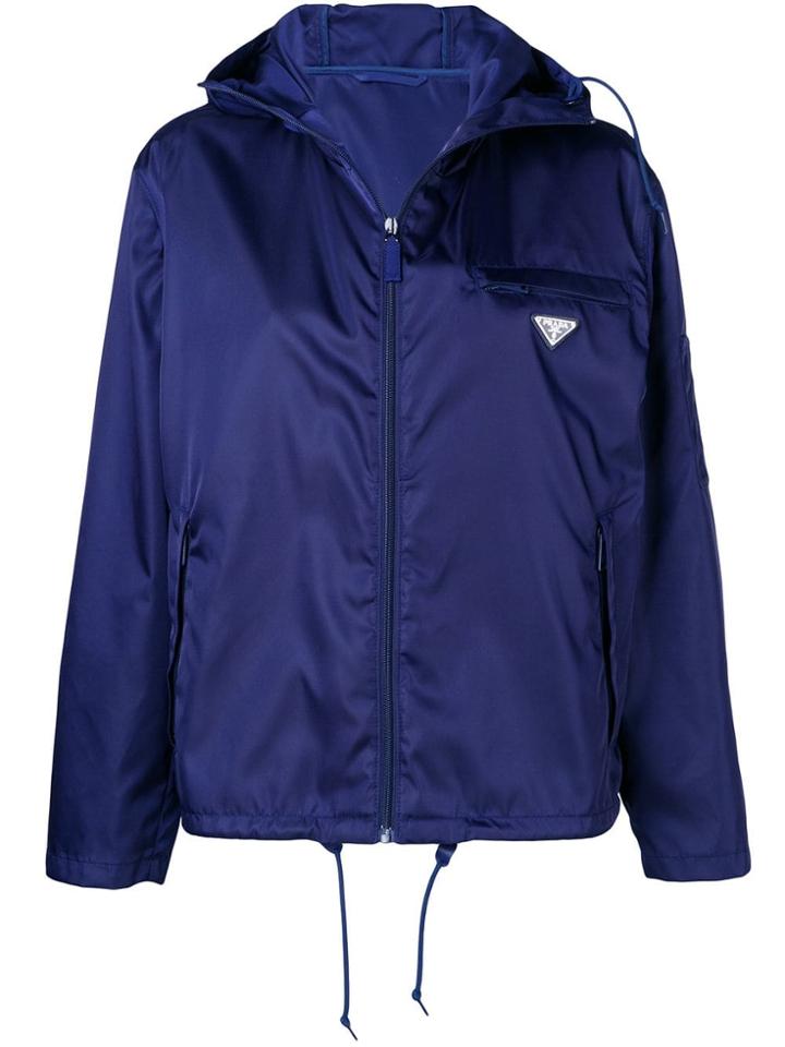 Prada K-way Hooded Jacket - Blue