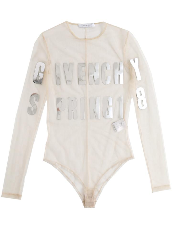 Givenchy Foiled Spring 18 Sheer Top - Nude & Neutrals