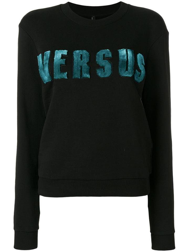 Versus Appliqué Logo Sweatshirt - Black