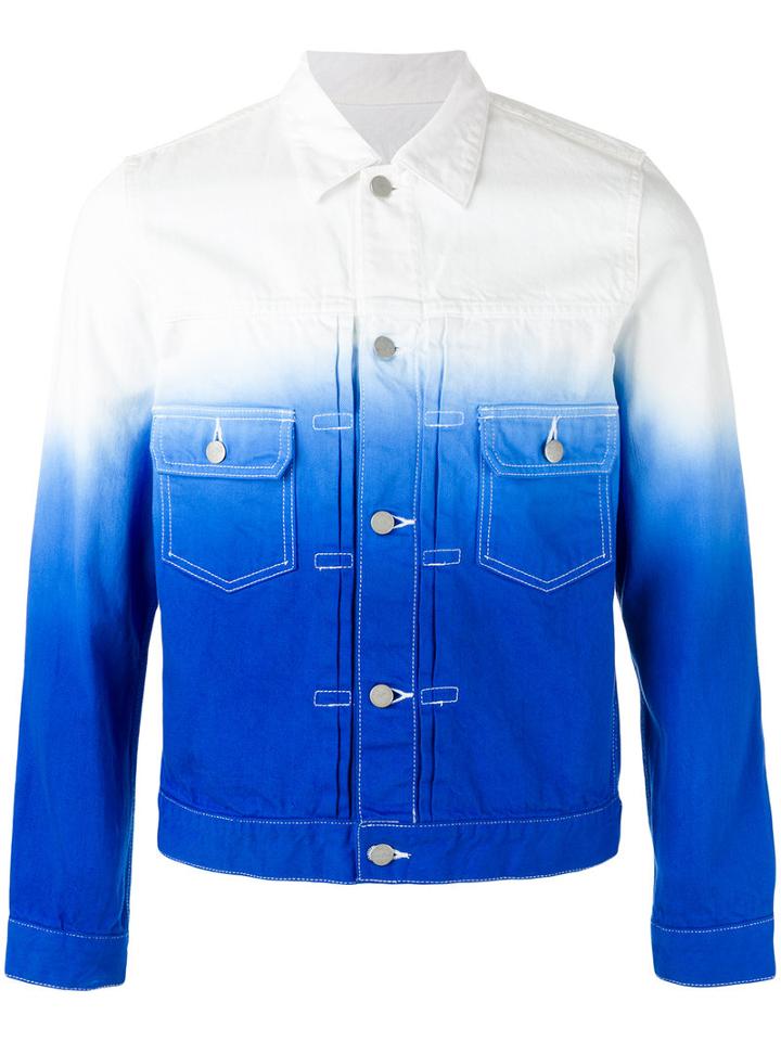 Ganryu Comme Des Garcons - Ombré Denim Jacket - Men - Cotton - L, Blue, Cotton