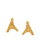 Yves Saint Laurent Vintage Eiffel Tower Earrings - Gold