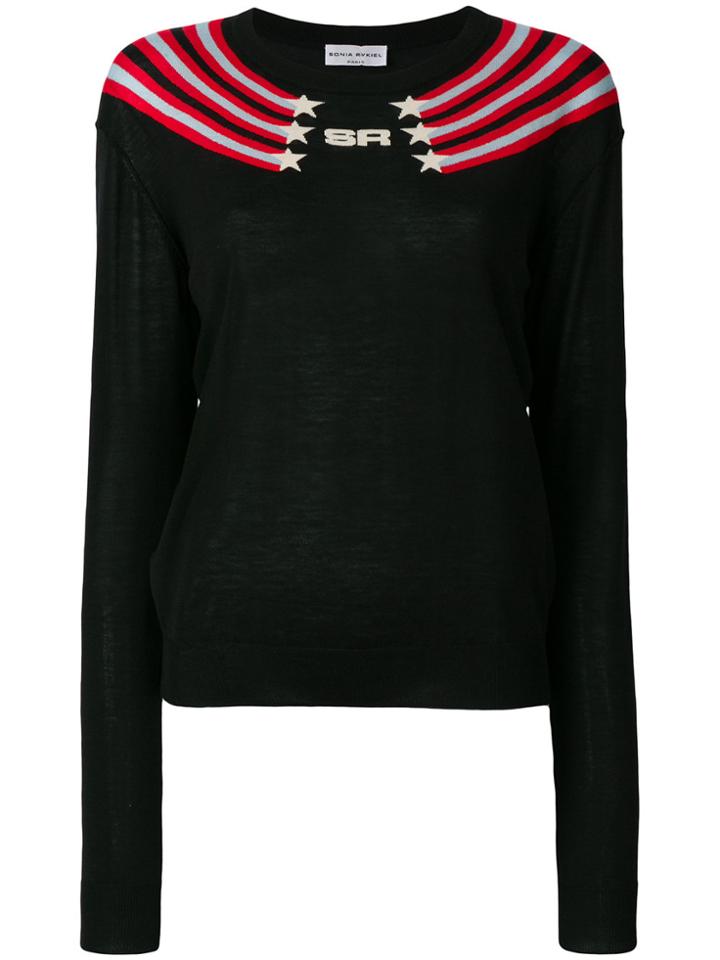 Sonia Rykiel Stars And Stripes Jumper - Black