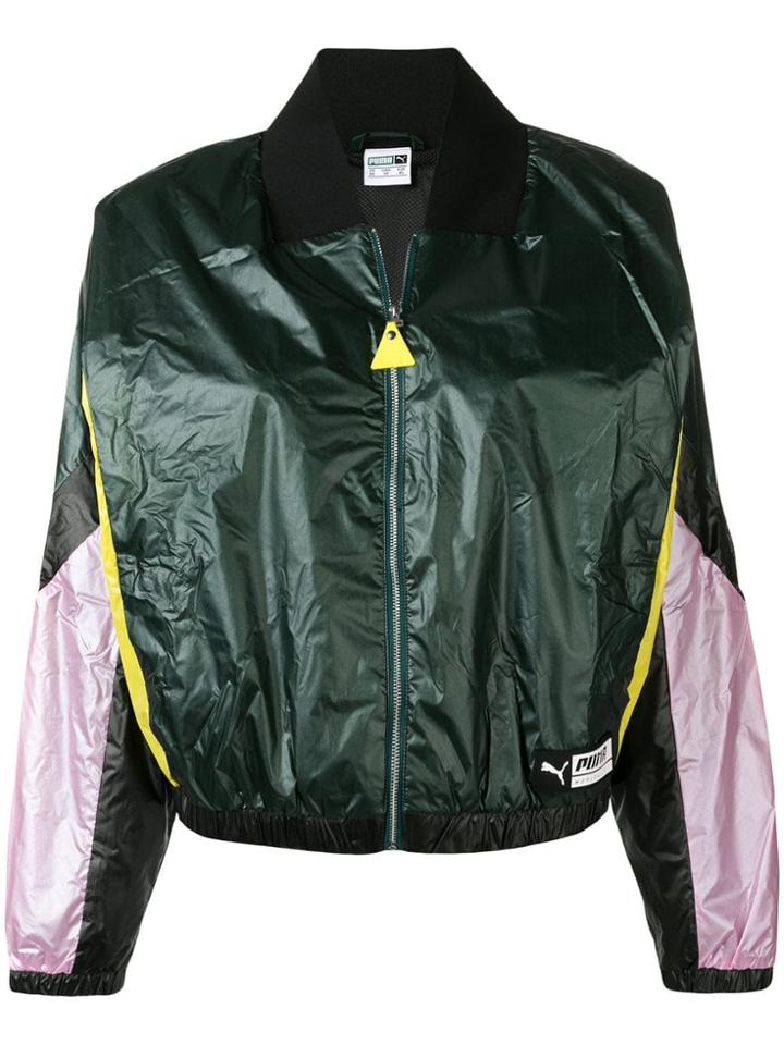 Puma Cropped Bomber Jacket - Green