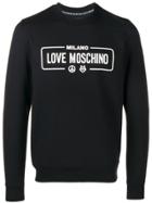 Love Moschino Front Logo Printed Sweatshirt - Black
